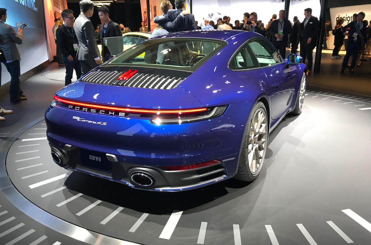 Porsche 911 992 at the LA motor show - rear