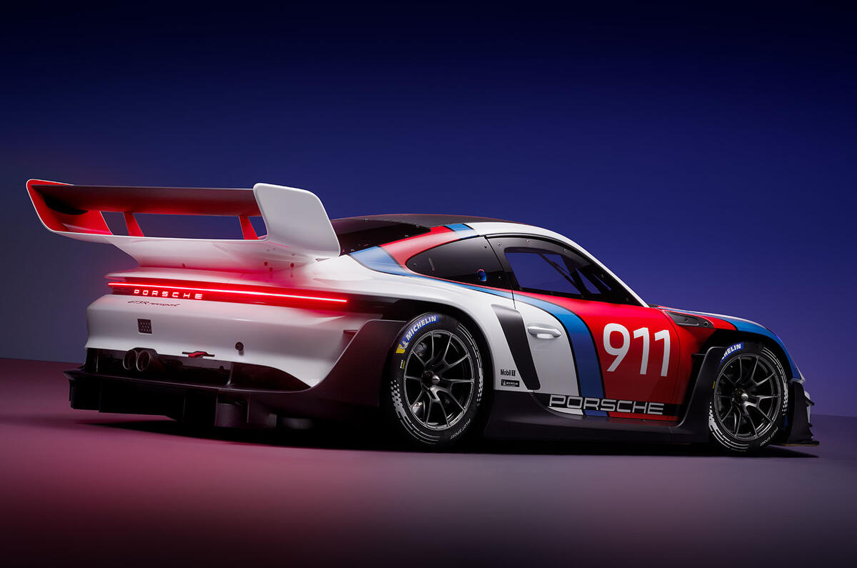 Porsche 911 GT3 R Rennsport rear three quarter Porsche 911 GT3 R Rennsport rear three quarter
