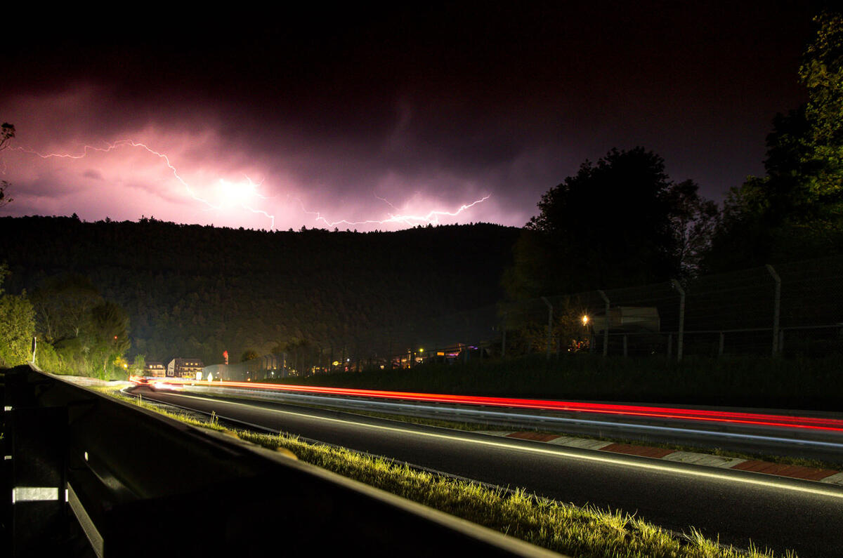 Porsche at Nurburgring lightning - Peter Dunbreck
