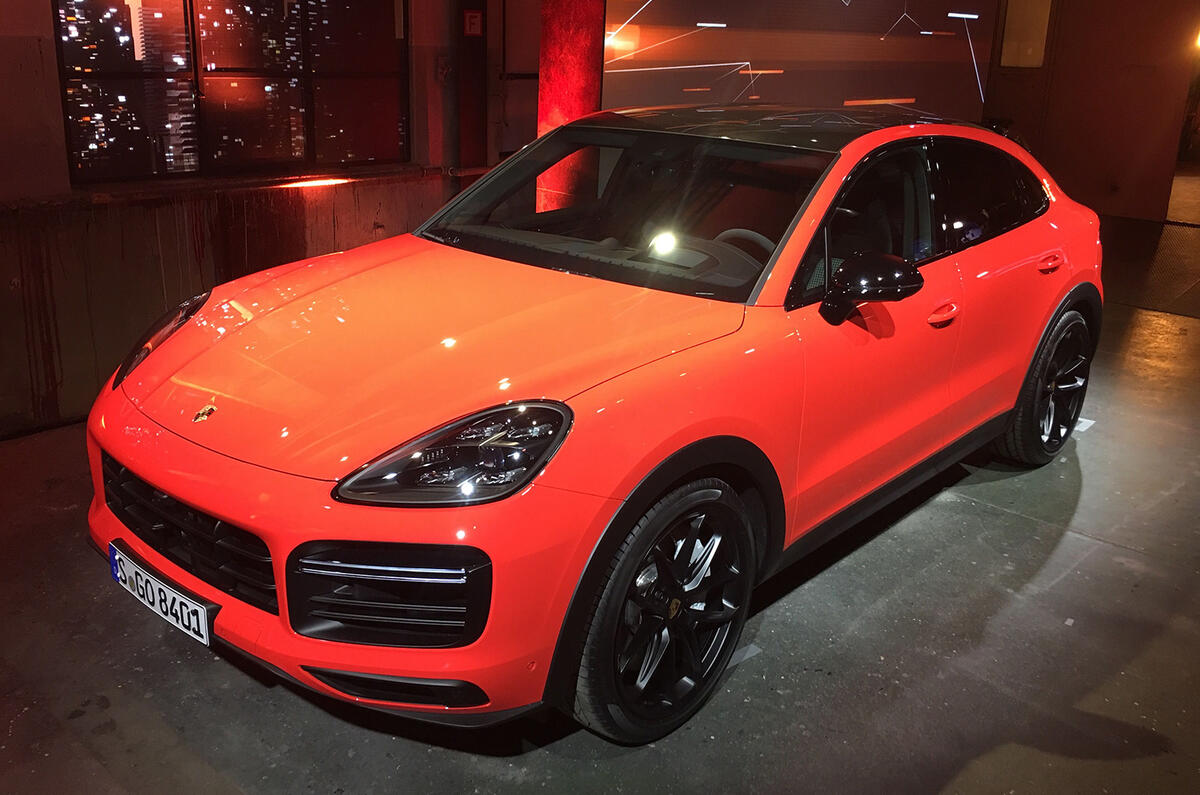 Porsche Cayenne Coupe 2019 reveal event - front