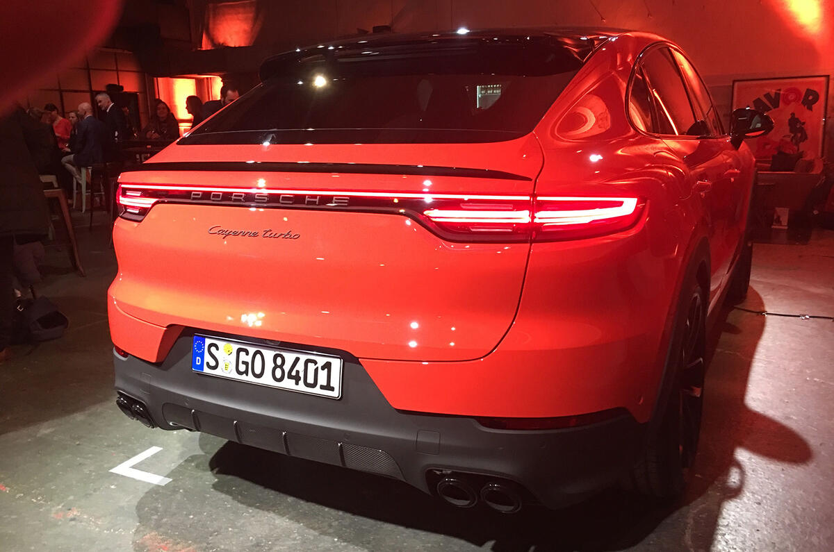 Porsche Cayenne Coupe 2019 reveal event - rear