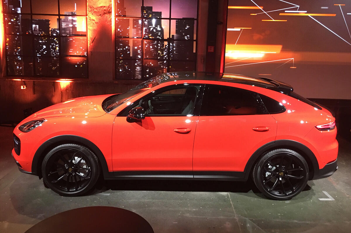 Porsche Cayenne Coupe 2019 reveal event - side