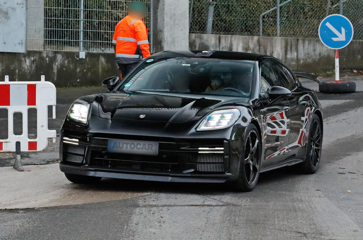 Porsche Panamera Turbo GT test mule front