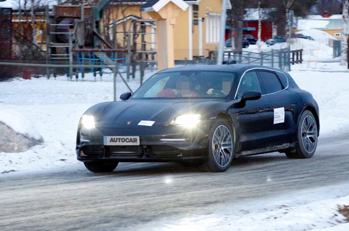 Porsche Taycan Cross Turismo side front far