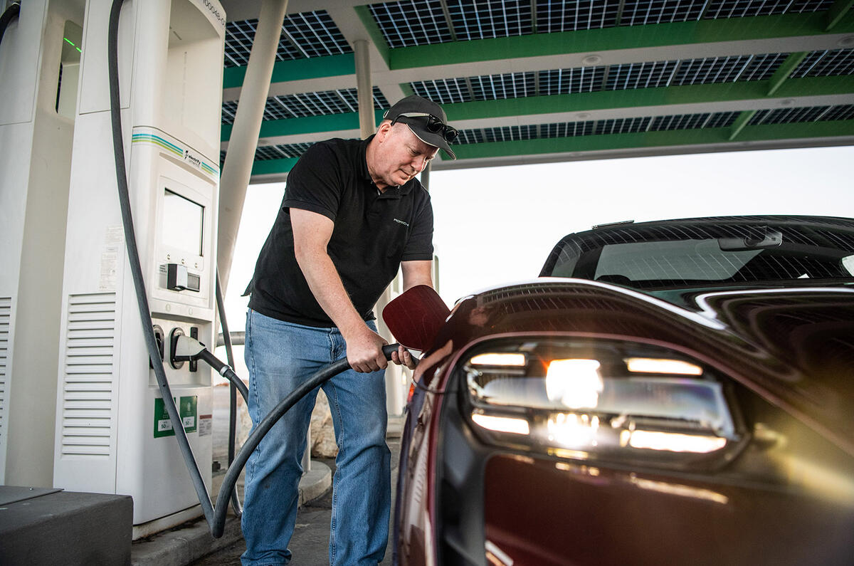 Porsche Taycan hypermiling record charging