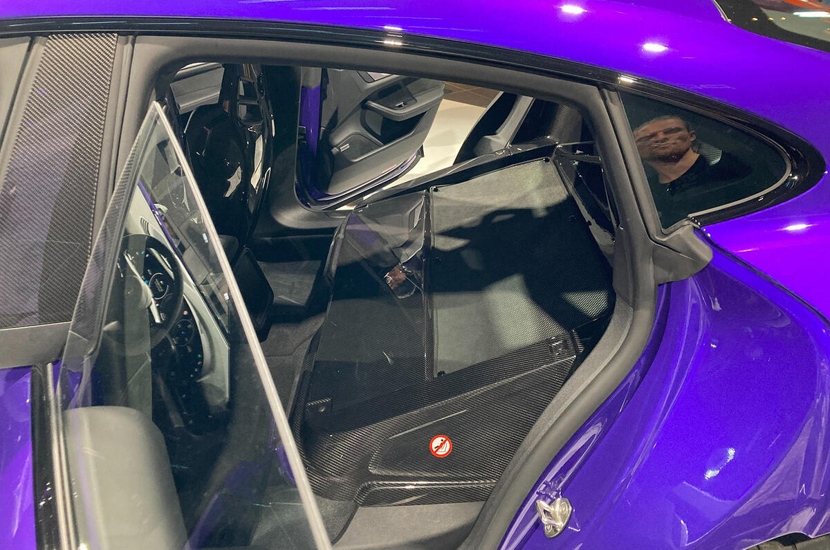 Porsche Taycan Turbo GT rear seats removed Porsche Taycan Turbo GT rear seats removed