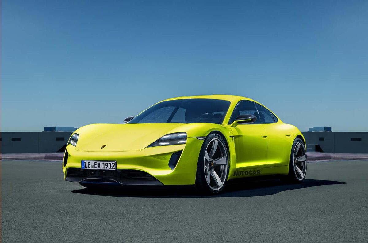 Porsche Taycan rendering