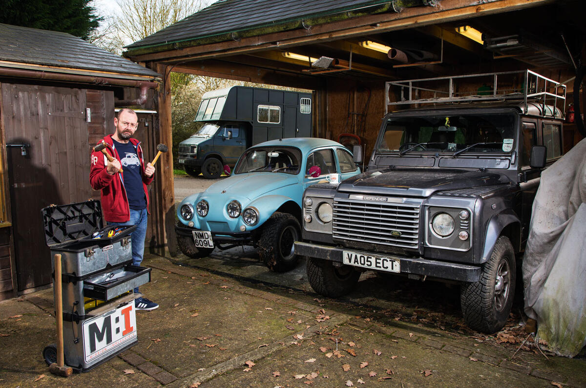 1993 Renault Dodge 50 Series, 1973 Volkswagen Beetle 'Baja Bug', 2005 Land Rover Defender 90 Td5