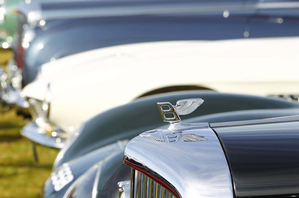 The nose of a classic Bentley Continental