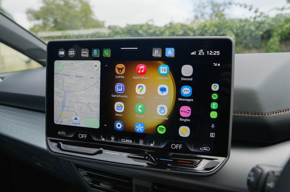 CUPRA Born infotainment touchscreen CUPRA Born infotainment touchscreen