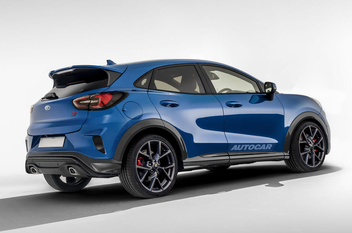 Ford Puma ST as imagined by Autocar - rear