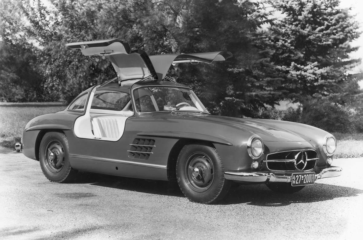 1955 Mercedes-Benz 300 SL gullwing doors open