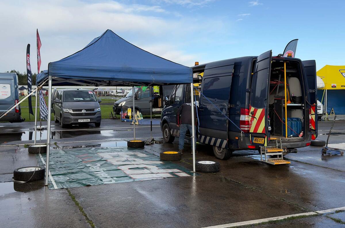 RAC Rally feature service van