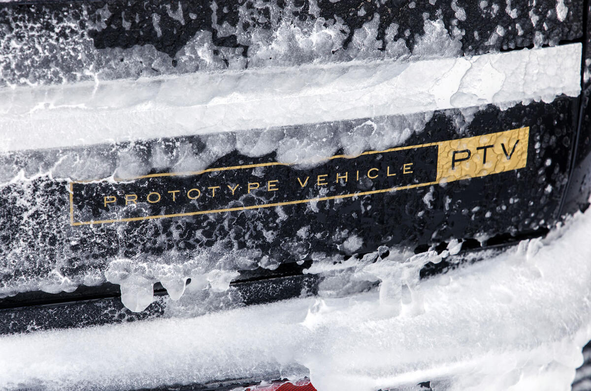 Range Rover Electric 2025 winter testing frozen detail Range Rover Electric 2025 winter testing frozen detail