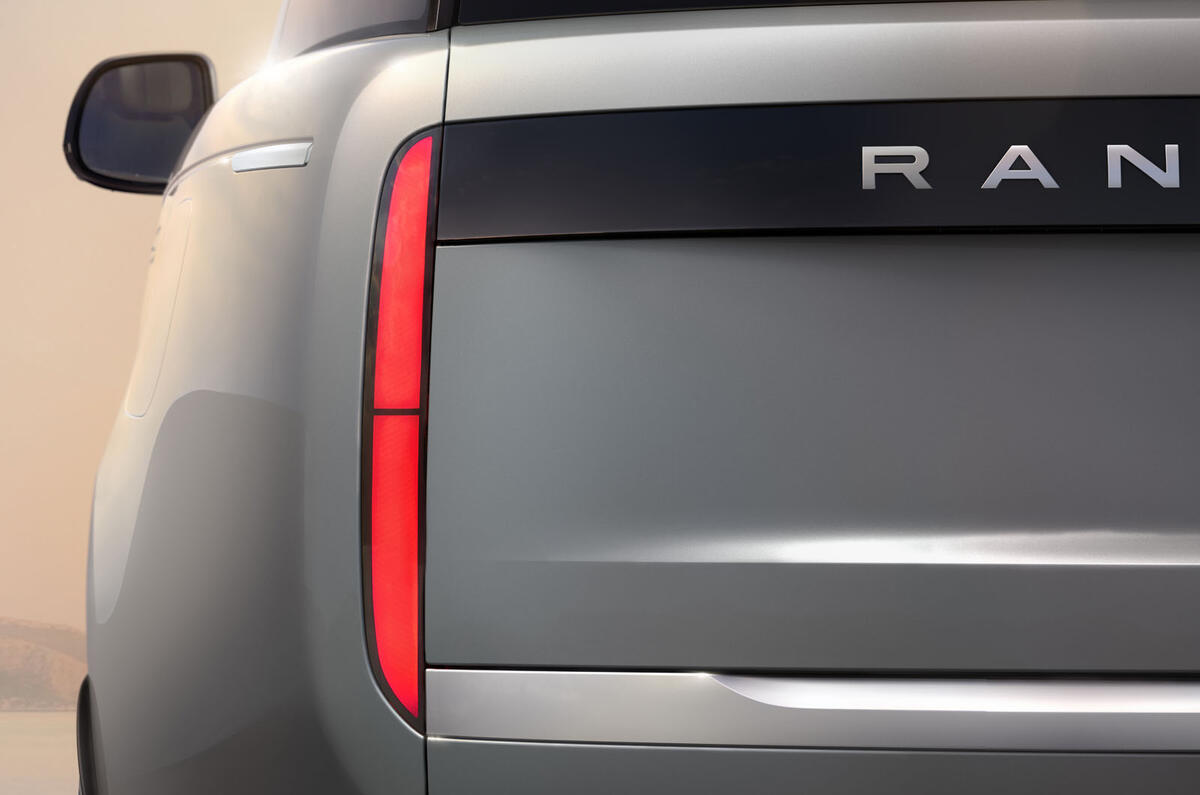 Range Rover EV teaser rear light Range Rover EV teaser rear light