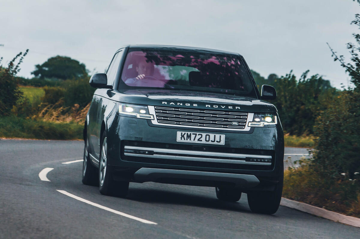 Range Rover front cornering