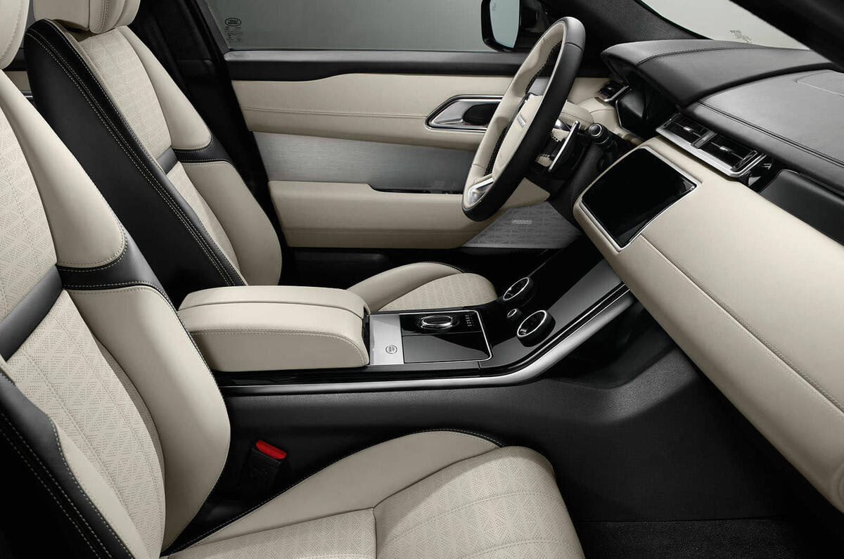range rover velar interior passenger side