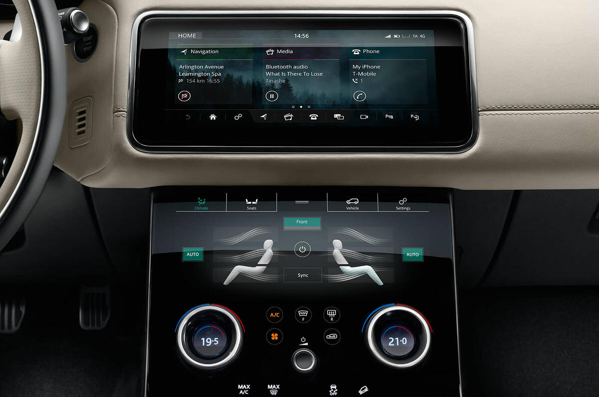 range rover velar interior infotainment