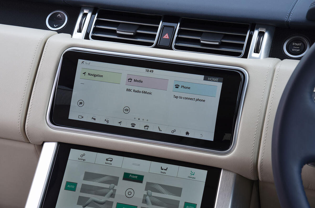 Range Rover Autobography 2018 infotainment Range Rover Autobography 2018 infotainment