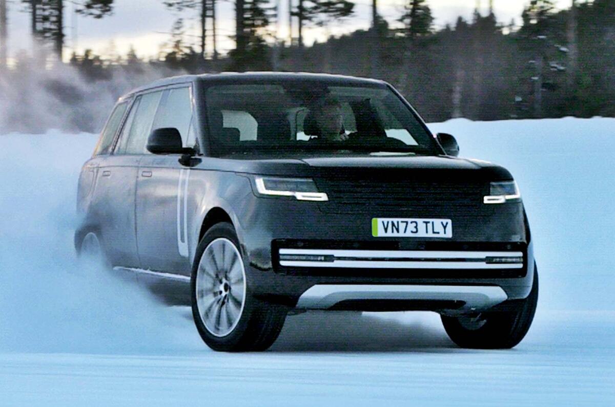 Range Rover EV front drifting