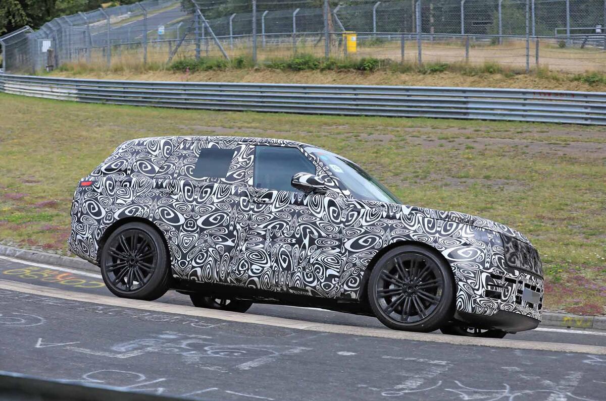 Range Rover prototype Nurburgring side front carousel Range Rover prototype Nurburgring side front carousel