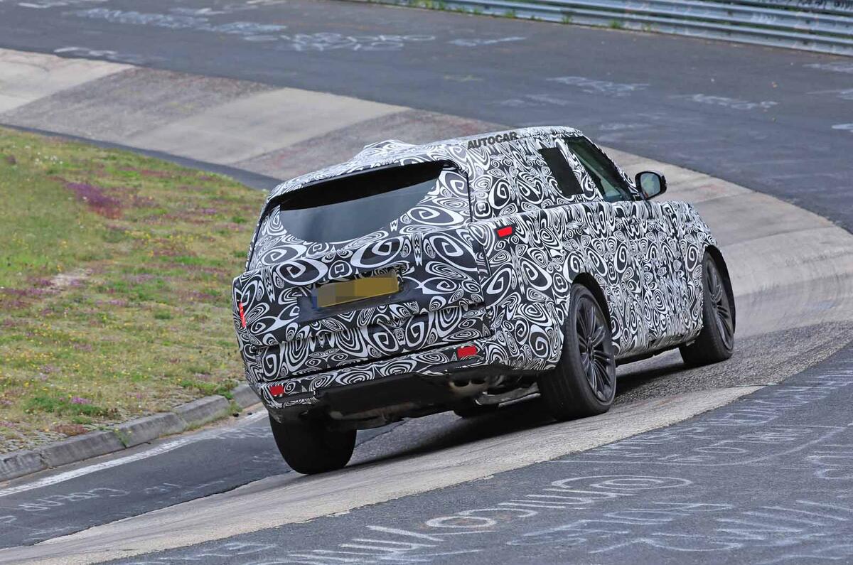 Range Rover prototype Nurburgring rear carousel Range Rover prototype Nurburgring rear carousel