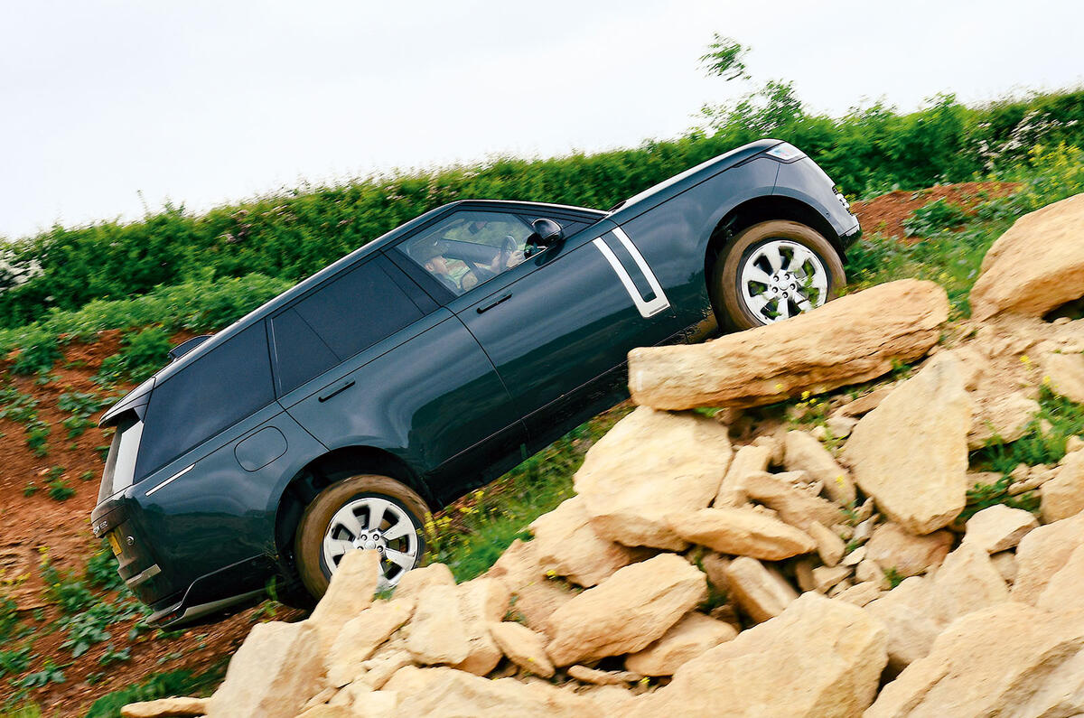 Range Rover side up hill Range Rover side up hill