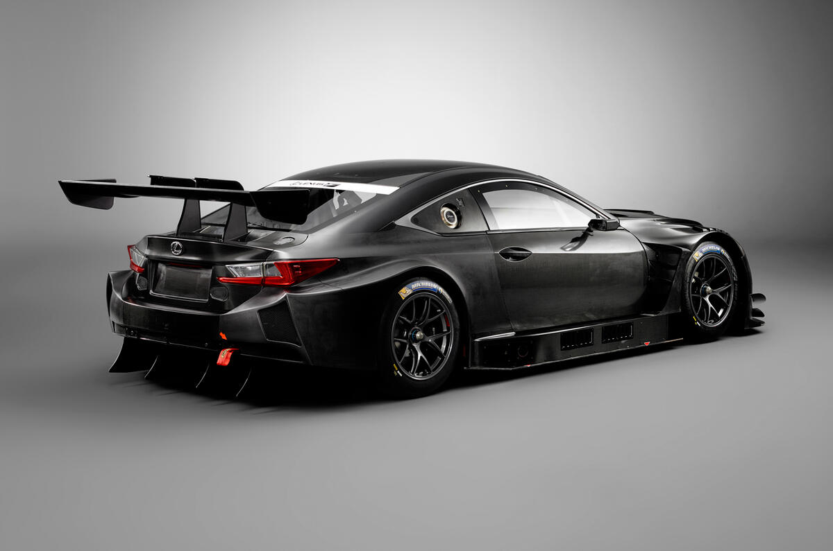 2017 RC F GT3 racing car rear three quarter