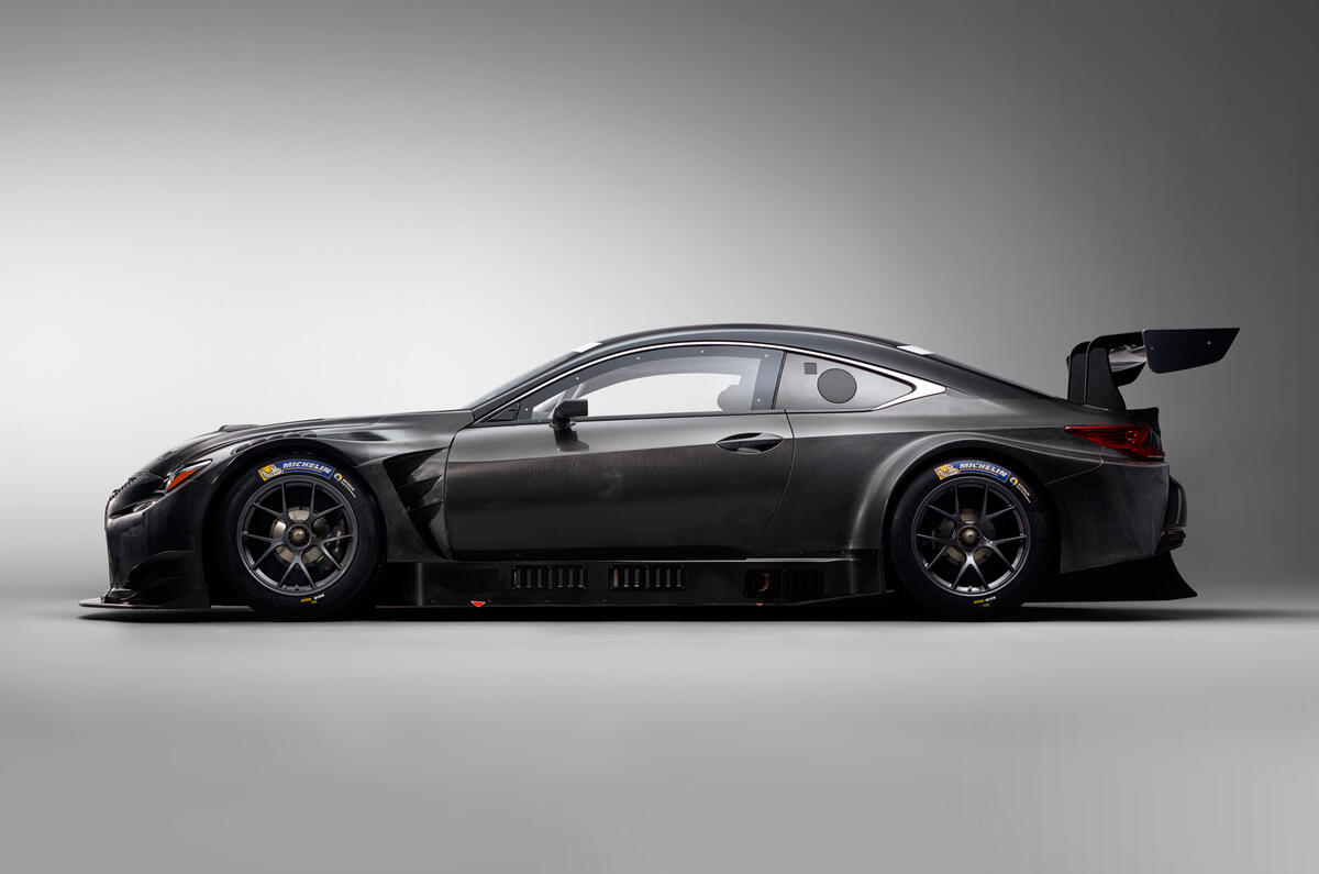 2017 RC F GT3 racing car side shot