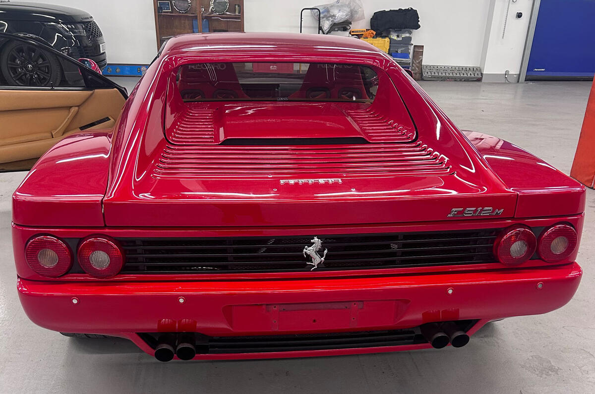 Recovered Ferrari 512M rear Recovered Ferrari 512M rear