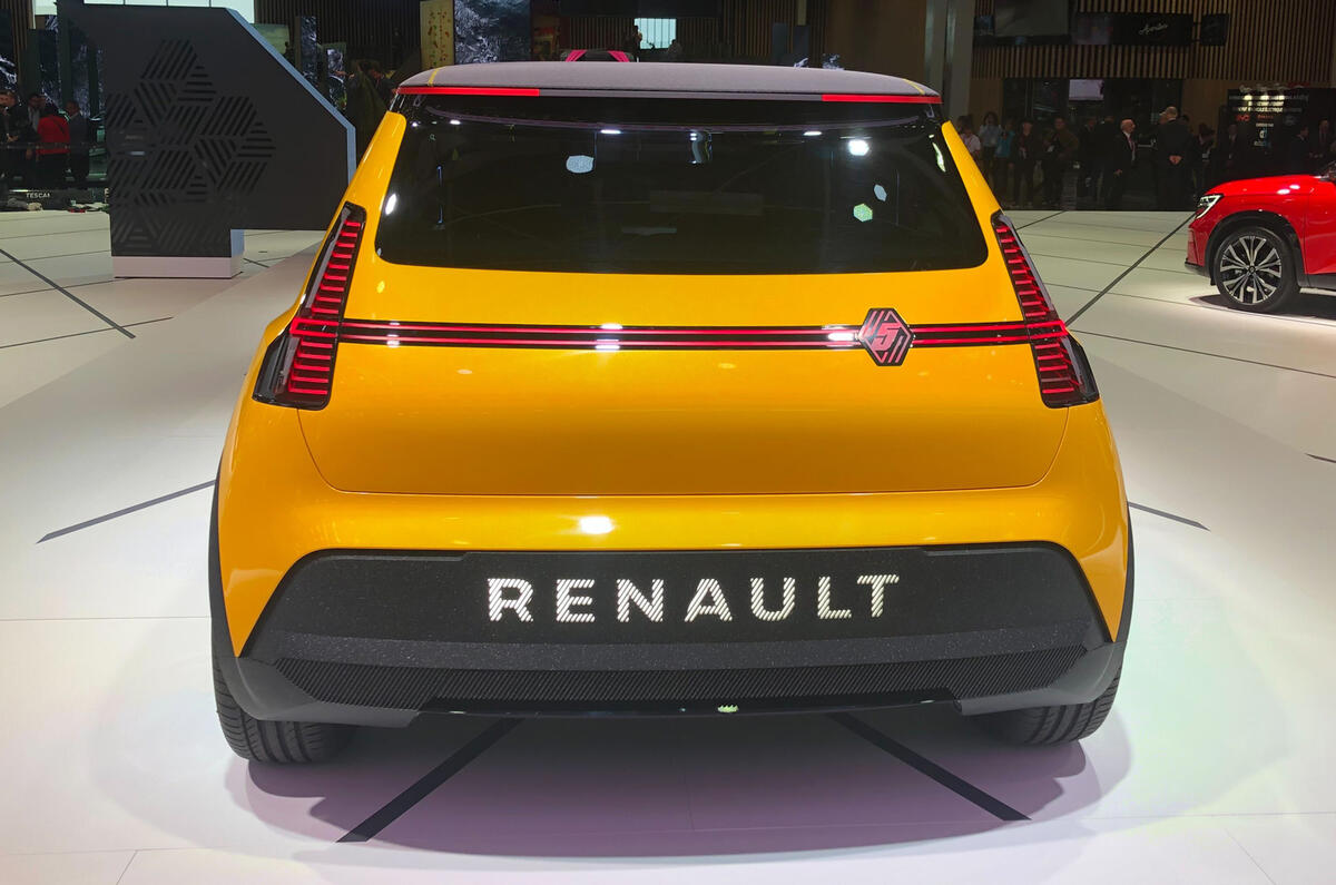 Renault 5 concept 2022 rear static Paris motor show Renault 5 concept 2022 rear static Paris motor show