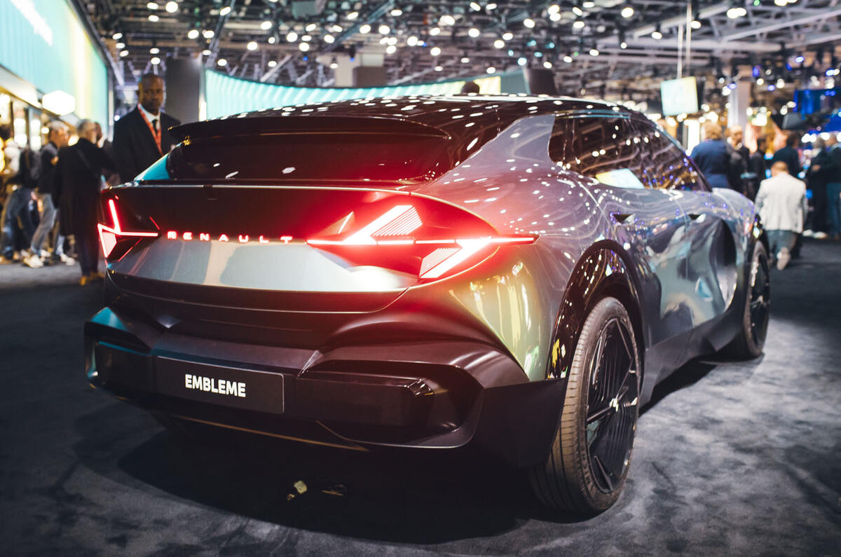 Renault Embleme Paris 2024 rear quarter Renault Embleme Paris 2024 rear quarter