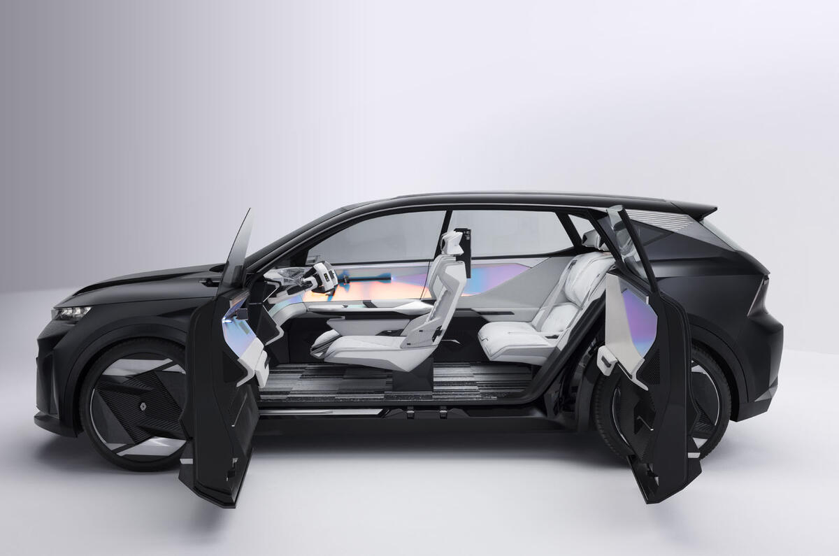 Renault Scenic concept side profile doors open Renault Scenic concept side profile doors open