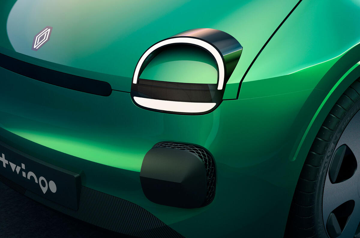 Renault Twingo Concept 2025 front detail Renault Twingo Concept 2025 front detail