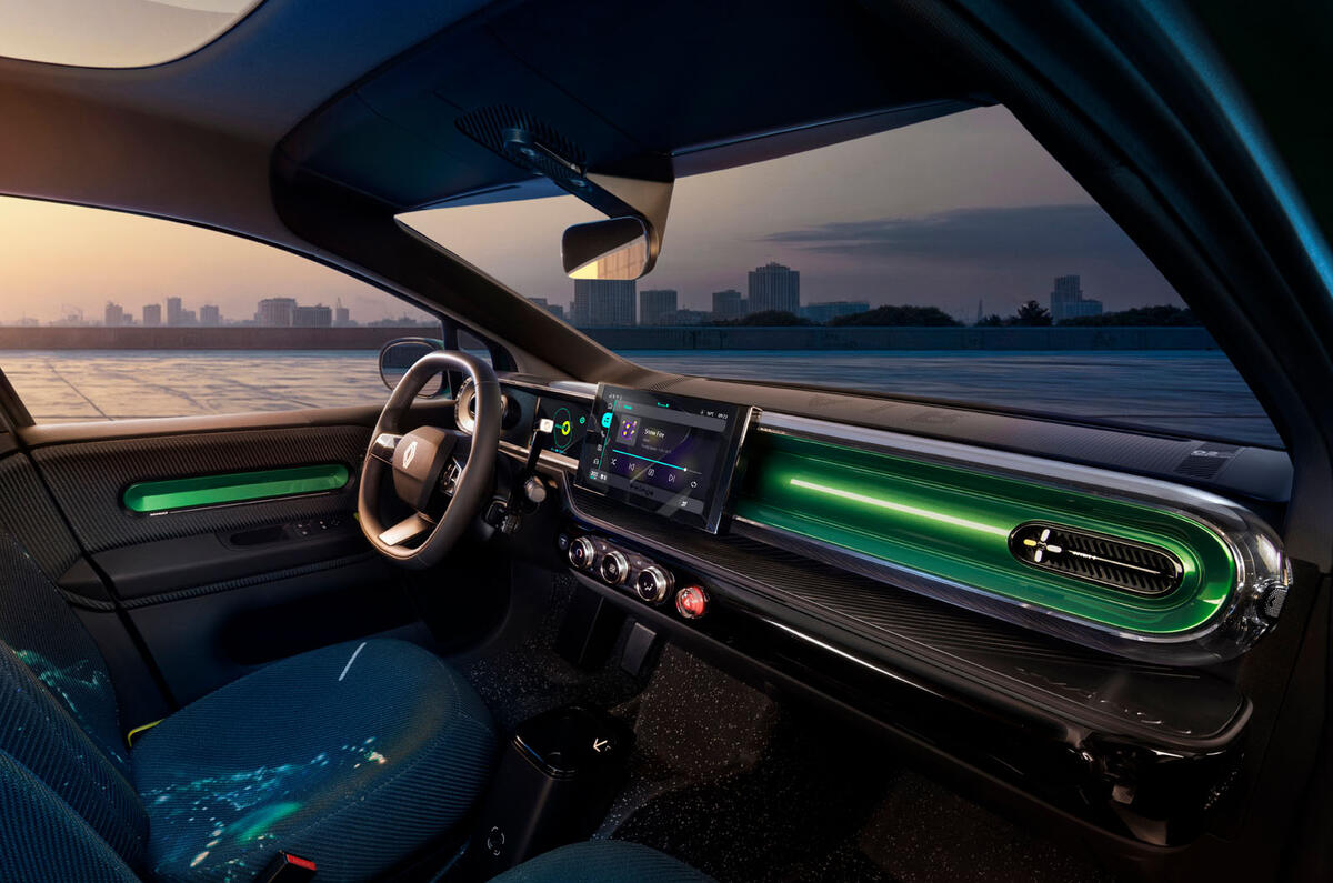 Renault Twingo Concept 2025 interior wide Renault Twingo Concept 2025 interior wide