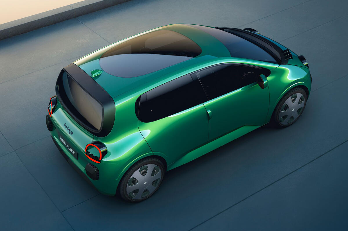 Renault Twingo Concept 2025 rear quarter roof Renault Twingo Concept 2025 rear quarter roof