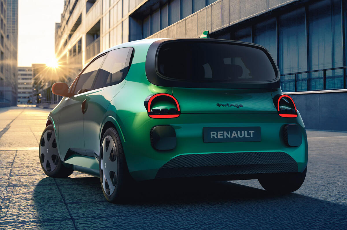 Renault Twingo Concept 2025 rear quarter static Renault Twingo Concept 2025 rear quarter static