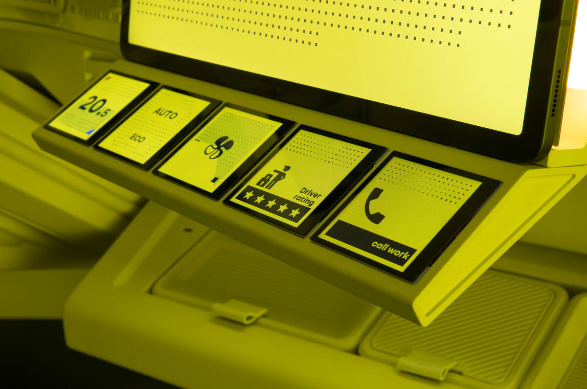 Renault ZFlexEVan Estafette dash buttons Renault ZFlexEVan Estafette dash buttons