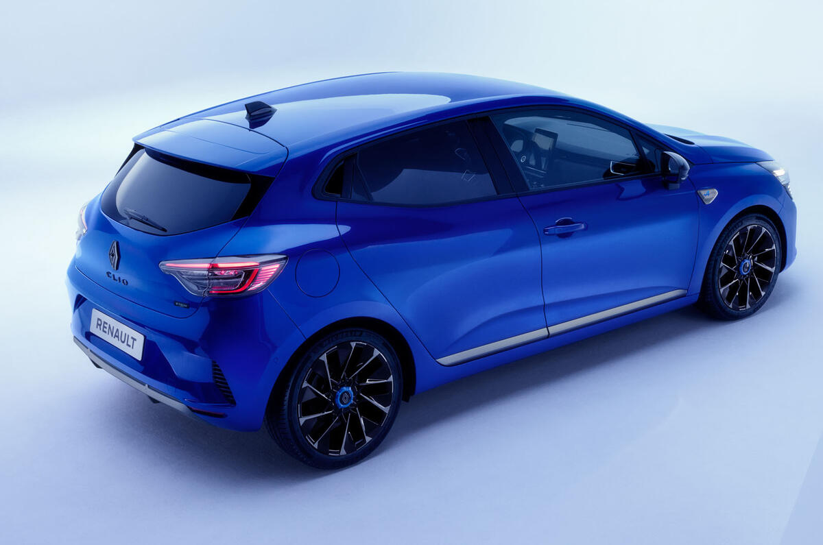 Renault Clio E Tech full hybrid exterior rear studio