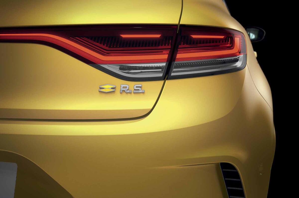 Renault Megane facelift RS rear badge Renault Megane facelift RS rear badge