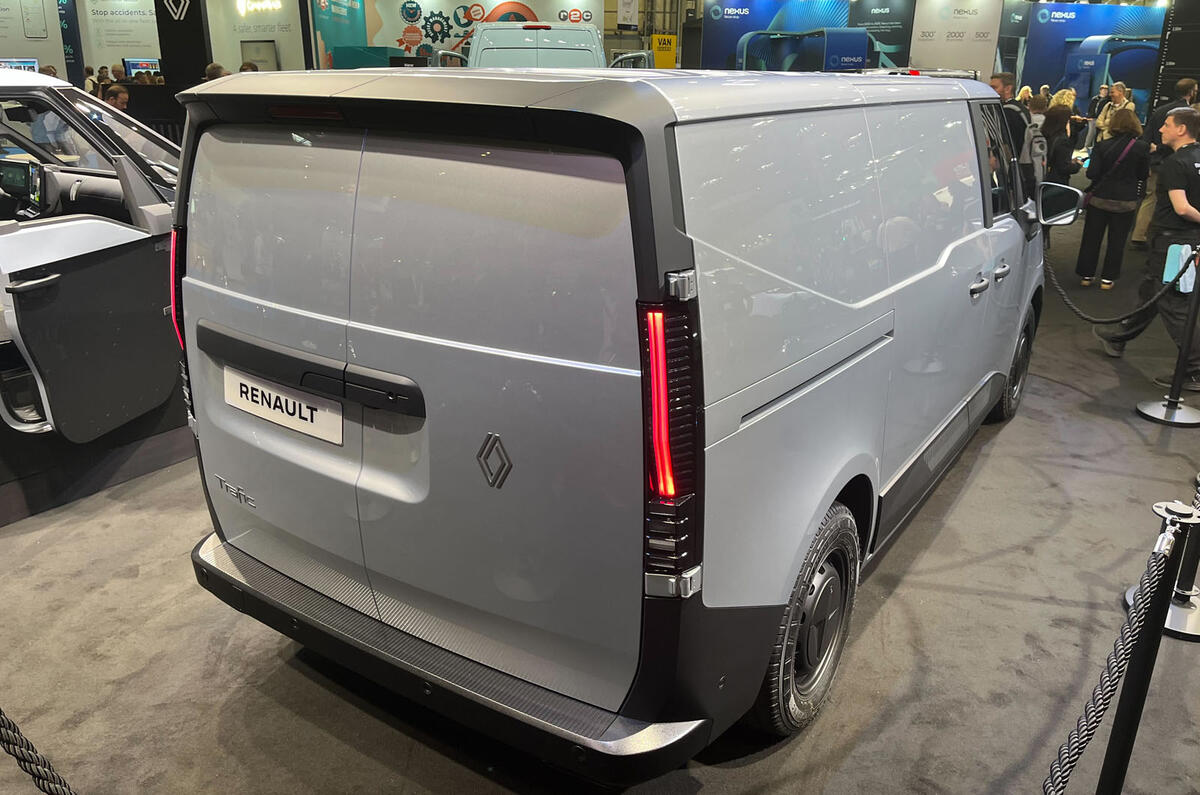 Renault Trafic E Tech on display at LCV show   rear