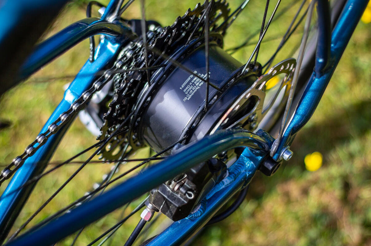 Ribble Hybrid AL e's assistance is delivered from a 250W Mahle Ebikemotion rear hub-mounted motor