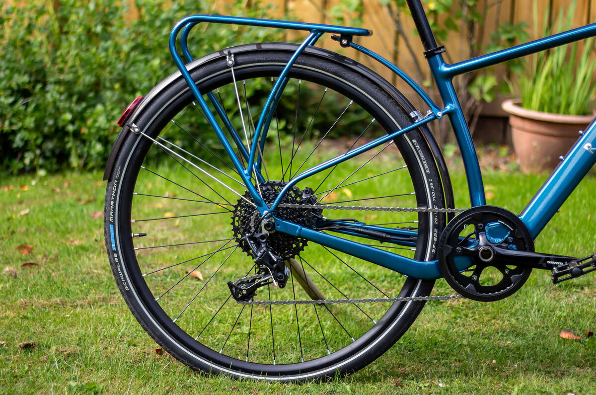 Pannier rack is a £100 optional extra on the Ribble Hybrid AL e