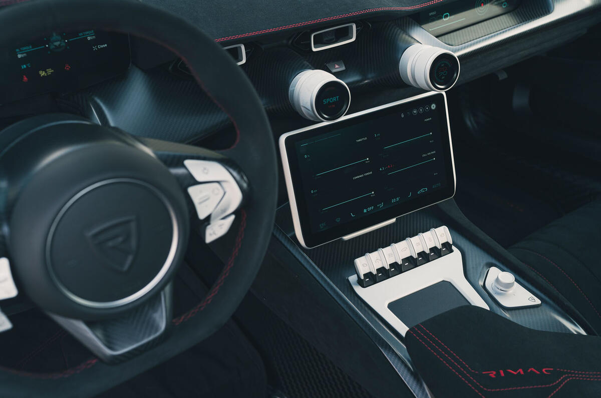 Rimac Nevera 2023 centre console Rimac Nevera 2023 centre console