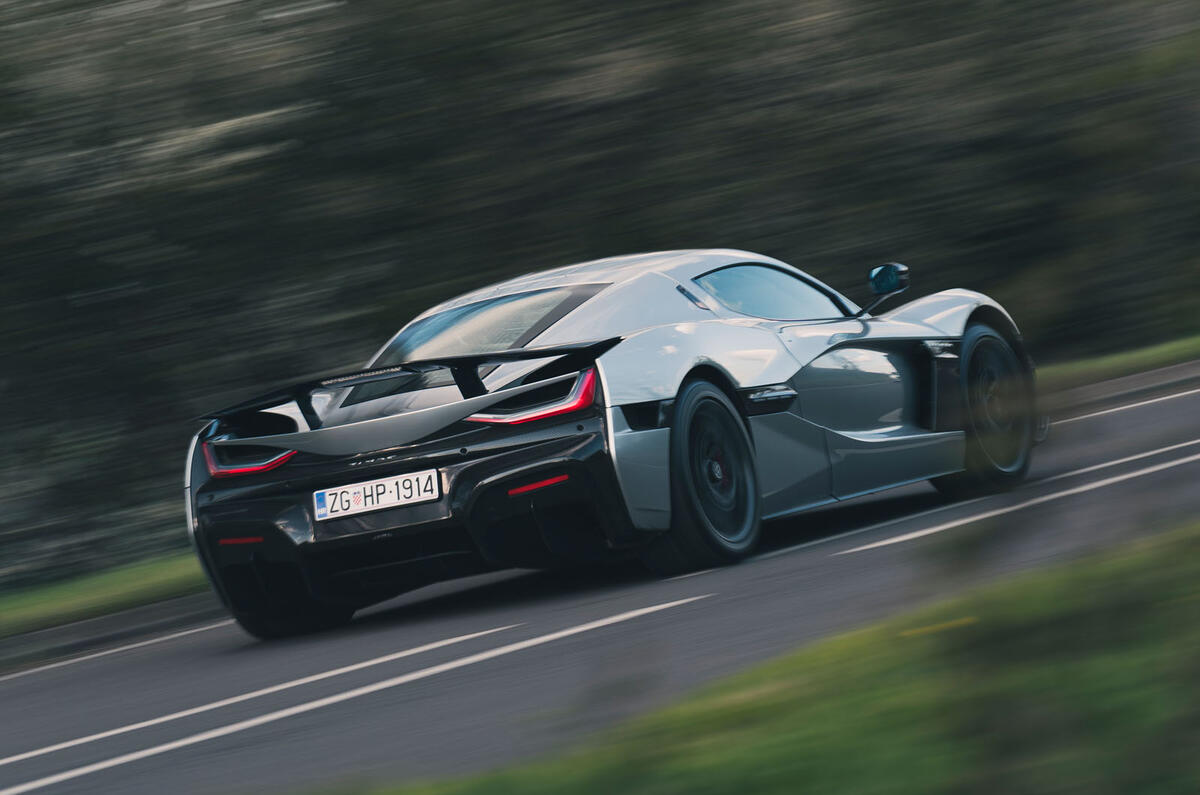 Rimac Nevera 2023 rear quarter tracking Rimac Nevera 2023 rear quarter tracking