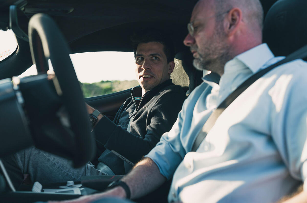 Rimac Nevera chief engineer Matija Renić with Matt Prior Rimac Nevera chief engineer Matija Renić with Matt Prior