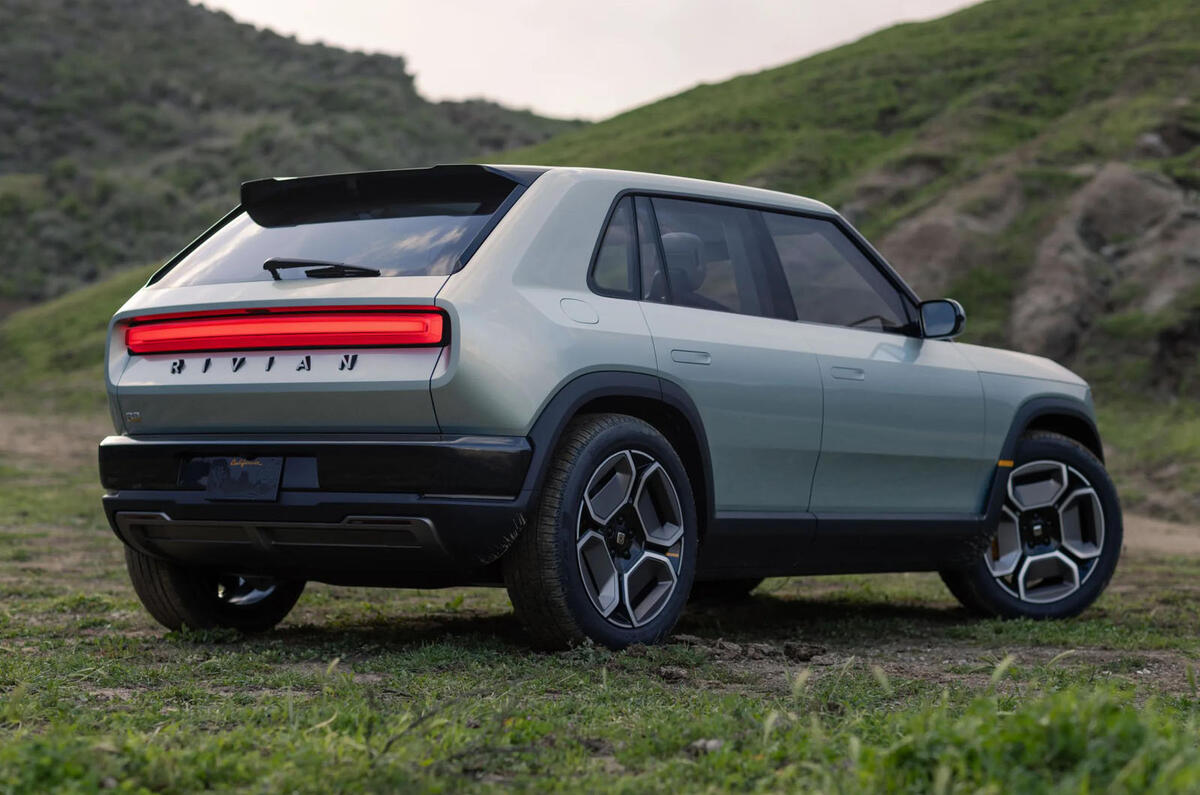 Rivian R3 rear quarter Rivian R3 rear quarter