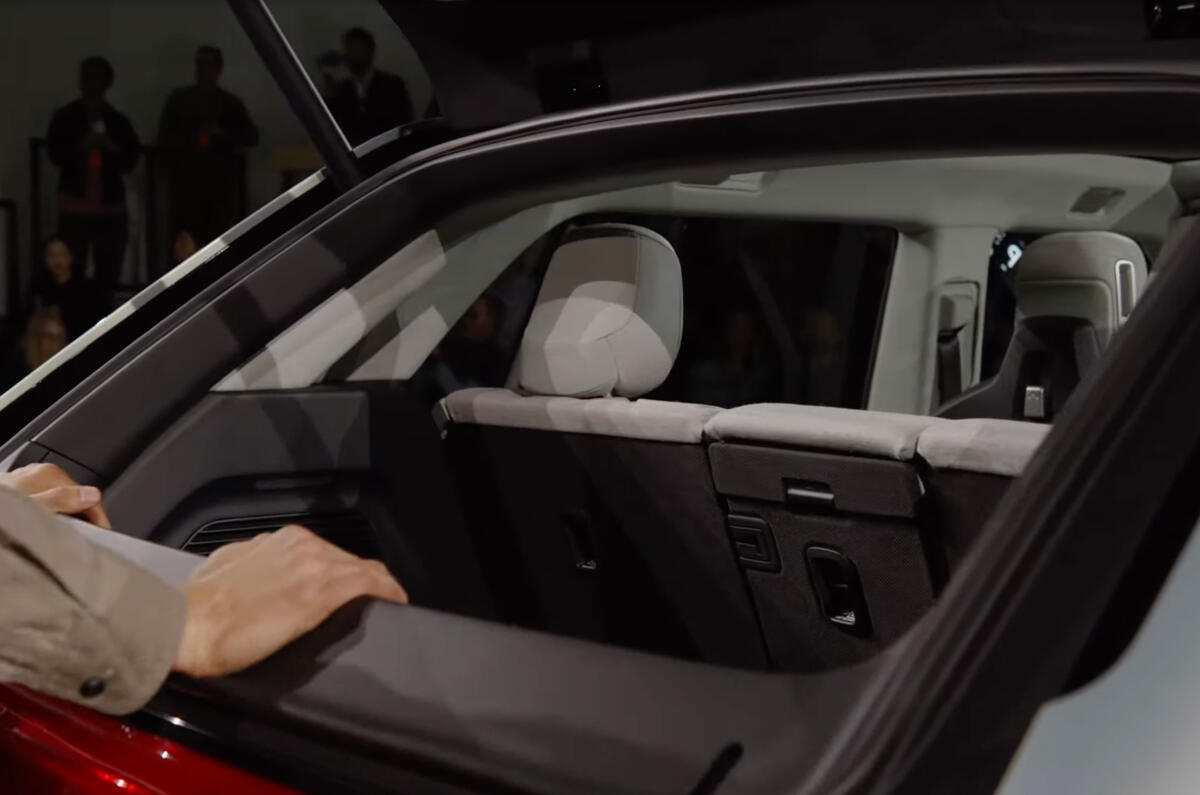 Rivian R3 reveal tailgate Rivian R3 reveal tailgate