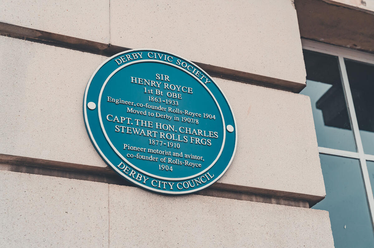 Rolls Royce blue plaque Rolls Royce blue plaque