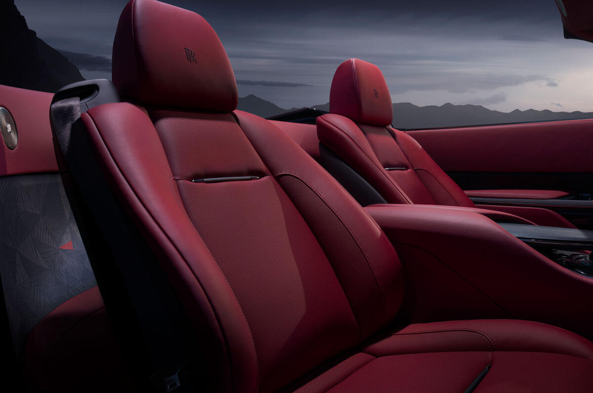 Rolls Royce Drop Tail La Rose Noir seats Rolls Royce Drop Tail La Rose Noir seats